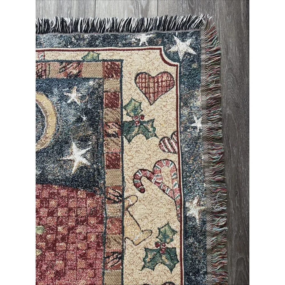 Goodwin Weavers Tapestry Throw 45”x68” Santa Claus By S. Winget Christmas Afghan
